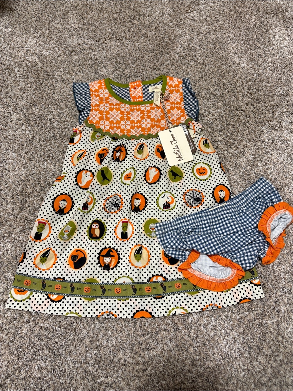 Matilda Jane Under My Spell Halloween Dress With Bloomers - Size 18-24 NWT